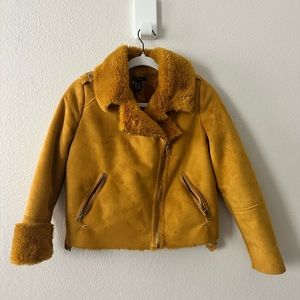 Yellow Faux Fur Coat